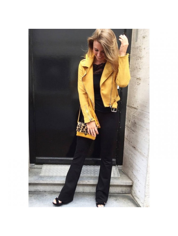 SHE CLOTHES Suedine Jacket Yellow